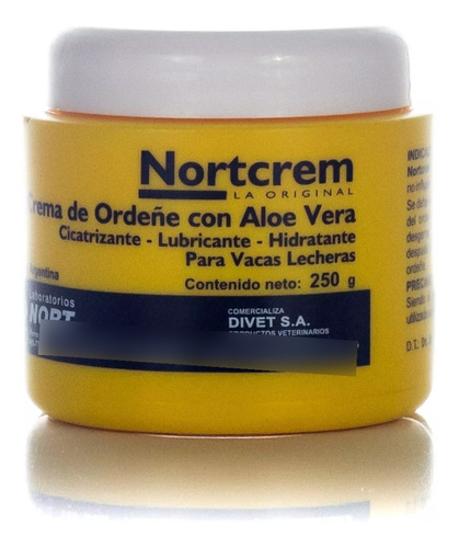 Crema De Ordeñe Con Aloe Vera Nortcrem X 250 Gr X 6 Unidades