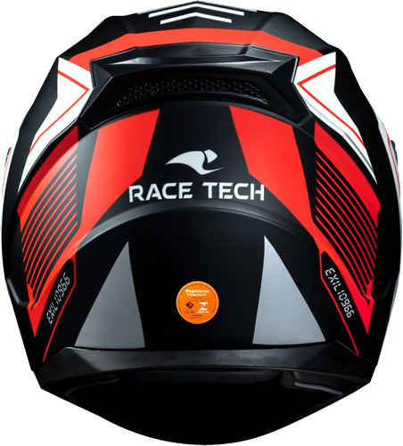 Imagem 2 de 8 de Capacete Race Tech Sector Exilio Laranja