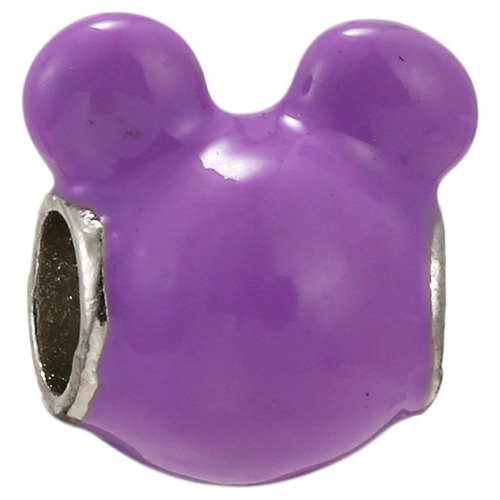 Dije Charm Mickey Mouse Orejas Colores Morado