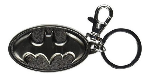 Llavero De Peltre Con El Logo De Batman De Dc, Plateado, Tal