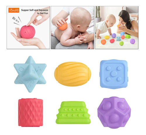 Durável 6 Pacote Bolas Sensoriais, Soft & Bolas Style2