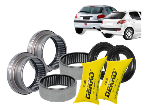 Kit Rolamento Eixo Traseiro Peugeot 206 1.0 1.4 1.6 47mm