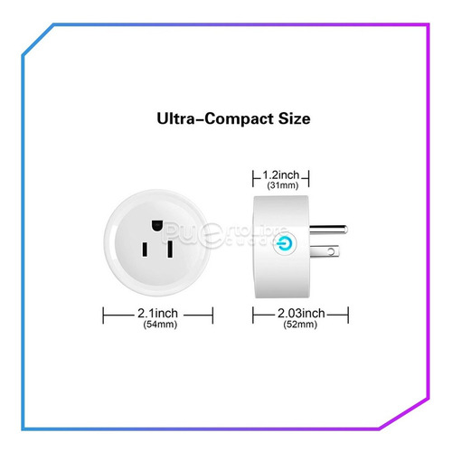 Imagen 6 de 10 de Toma Corriente Inteligente Smart Wifi Alexa Asistente Google