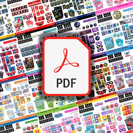 Kit Cumple + Candy Imprimible En Pdf - Temática A Elección