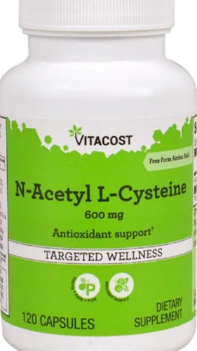 N-acetil L Cisteína 600mg 120cáps Importado Vitacost (nac) 