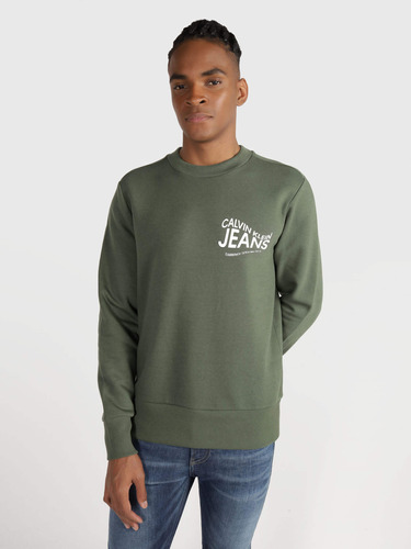 Sudadera Verde Calvin Klein De Hombre