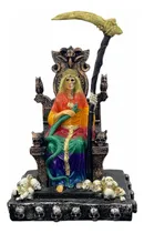 Comprar Santa Muerte 7 Potencias En Trono Cara Encarnada 24 Cm Curad