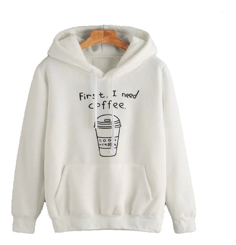 Buzo Buso Saco Hoodie Capota I Need Coffee Unisex Adulto