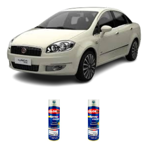 Tinta Spray Automotiva Fiat Branco Kalahari+ Verniz 300ml