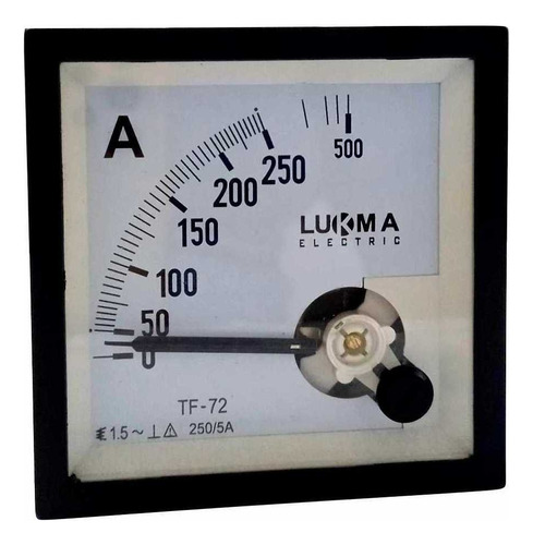 Amperímetro Analógico 0-250a Ferro Móvel 72x72mm Lukma