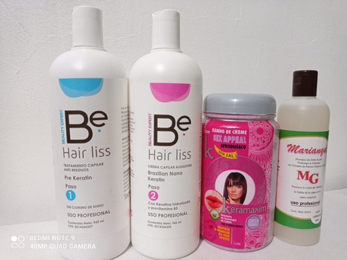 Keratina Hair Liss Lt + Shampoo + Tratamiento Hidratación Kg