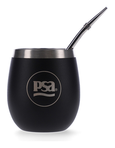 Mate/vaso Térmico Acero Inoxidable | Negro | Psa