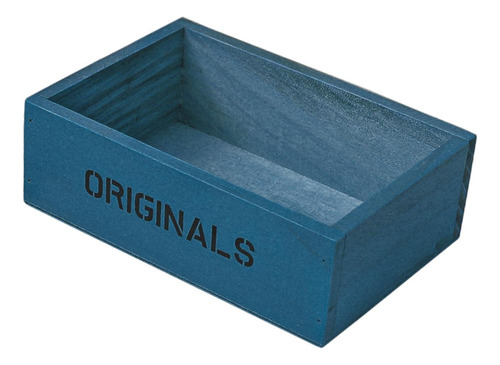 Caja Organizadora De Madera Con Parte Abierta, Bandeja Azul