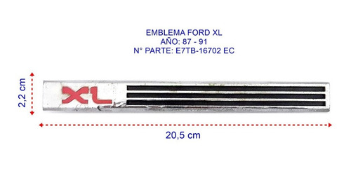 Emblema Ford F150 Xl 1987-91. Original