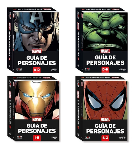 Imagen 1 de 6 de Pack Marvel - 4 Guías De Personajes + 4 Rompecabezas