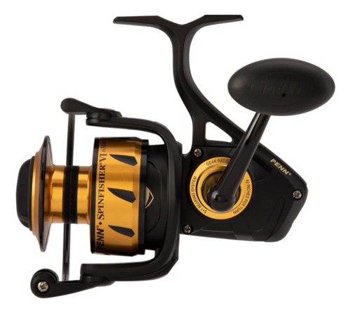 Reel Frontal Penn Spinfisher Vi Ssvi6500 Derecho/izquierdo Color Negro/dorado