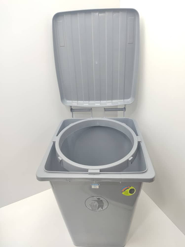 Imagen 3 de 4 de Papelera Pipote Tobo Basura Plastico 200l Manaplas 2483 Xavi