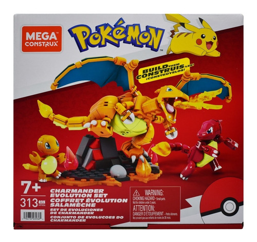 Mega Construx Pokemon Evoluciones De Charmander 313pz Mattel