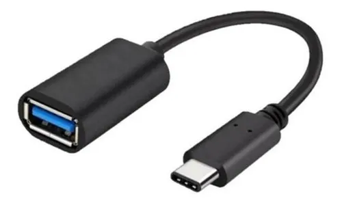 comprar Cabo USB Adaptador Otg Tipo C Pendrive Celular Tablet Notebook Cor Preto