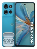 Comprar Smartphone Motorola Moto g75 5G music edition Moto Buds - 256GB 16GB (8GB RAM+8GB Ram Boost) e 50MP Sony Lytia 600 Camera Moto AI Ultrarresistencia militar - Azul Vegan Leather