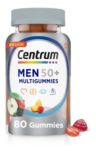 Centrum Multivitaminico Hombre 50 + 80 Gomitas Suplemento 