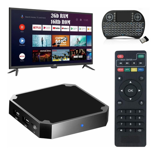 Tv Box Convertidor A Smart Android 10 2gb Bluetooth Key Boar