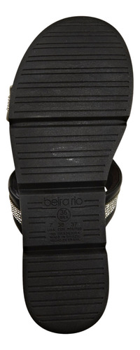 Sandália Casual Feminino Tiras Com Strass Beira Rio