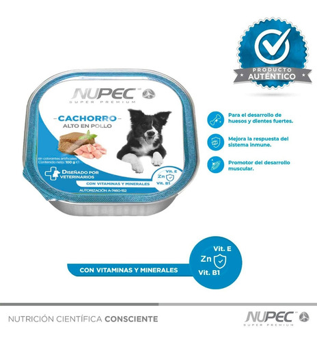 Alimento Nupec Perro Cachorro Húmedo Cluster 4pz De 100g