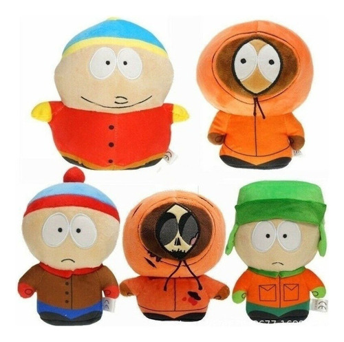 5pcs South Park Cartman Kenny Kyle Stan Muñeco Peluche Jugue