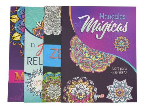 Set De 4 Libros De Mandalas Para Colorear Dreams Art