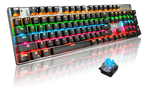 Felicon Rgb Led Retroiluminado Teclado Mecnico Para Juegos C