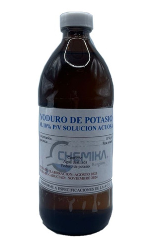 Yoduro De Potasio Solucion Al 10% 1 Lt Chemika