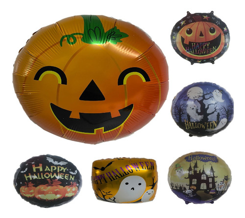 Globo Halloween Calabaza Fantasma Casa Noche De Brujas Mylar