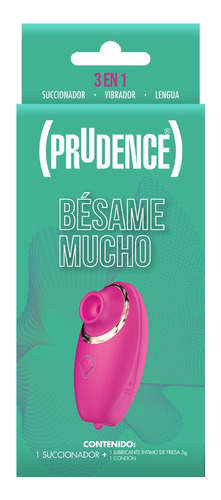 Dildo Succionador Recargable Usb Prudence Bésame Mucho Color Rosa