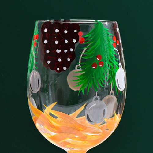 Navideña, Copa Para Beber Vino, Copa Para Vino Estilo D
