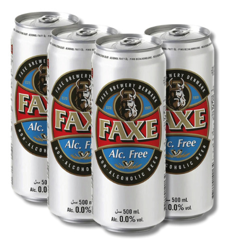 Cerveza Faxe Lata X4u 500ml Vol 0.0% Suchina S.a