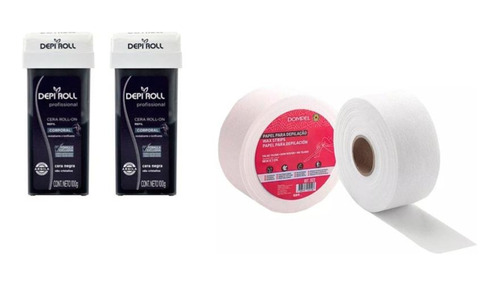 2 Depiroll Negras + Papel Dompel Texturizado  50mtr