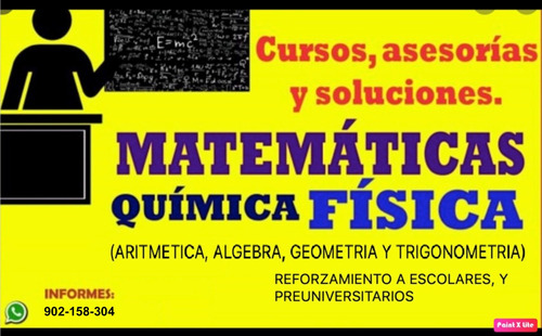 Profesor Dicta Clases De Matemáticas, Física Y Quimica