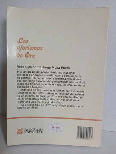 Los Aforismos De Oro Jorge Mejía (Usado)
