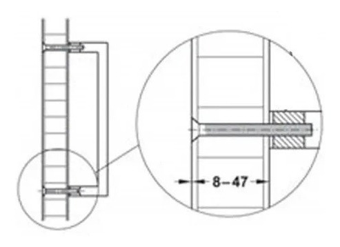 Imagen 3 de 7 de Manijón Recto 450 Mm Carlo Lt Hafele 903.03.074 Acero Inox.