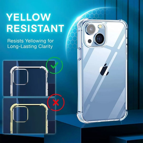 Imagen 2 de 5 de Carcasa Transparente Antigolpes 14 / Plus / Pro / Pro Max
