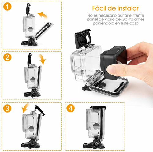 Imagen 5 de 7 de Funda Impermeable Para Gopro Hero 7 Silver/white