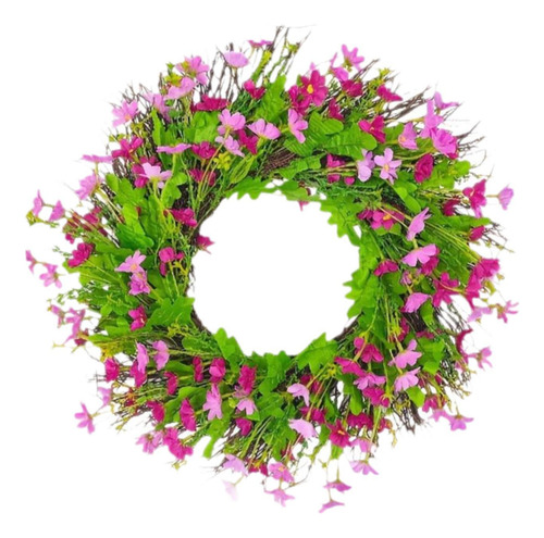 Corona De Flores Artificiales, Corona De Primavera Y Verano,