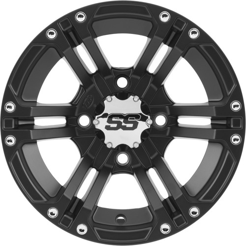 Juego Rines Itp Ss212 12x7 Honda 420 Barrenado 4/110 Negros