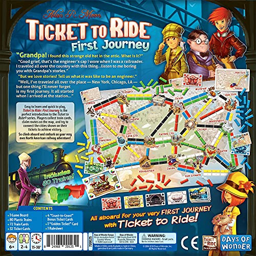 Ticket To Ride: First Journey Juego De Mesa [idioma Espa&nti