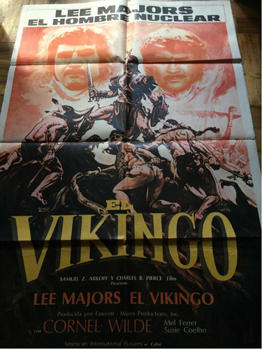 El Vikingo -lee Majors Poster (el Hombre Nuclear) 1978