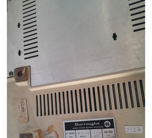 Maquina De Calcular Burroughs Mod: C4116 Ver Descripción (Usado)