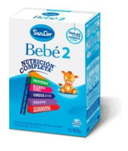 Leche Sancor Bebe 2. 6 Estuches De 800g C/u. De 6 A 12 Meses