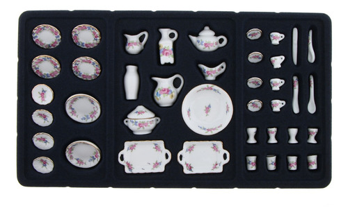 Juego De Tea Set De Flores De Porcelana Olla Taza Platillo