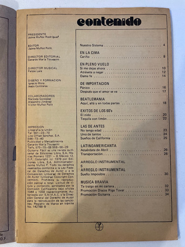 Revista Guitarra Facil 160 Rigo Tovar Jose Jose Manolo Muñoz (Usado)